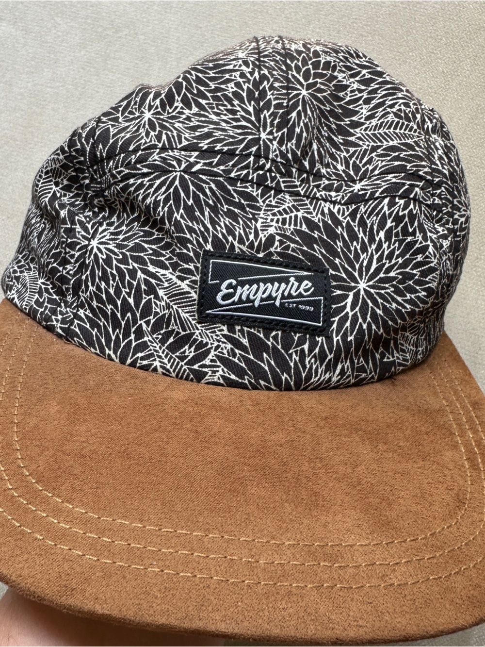 Empyre Black & Brown Floral Five-Panel Cap